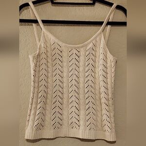 Elegant Cream Knit Women's Top